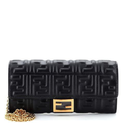 portefeuille continental fendi|Baguette Continental Wallet With Chain .